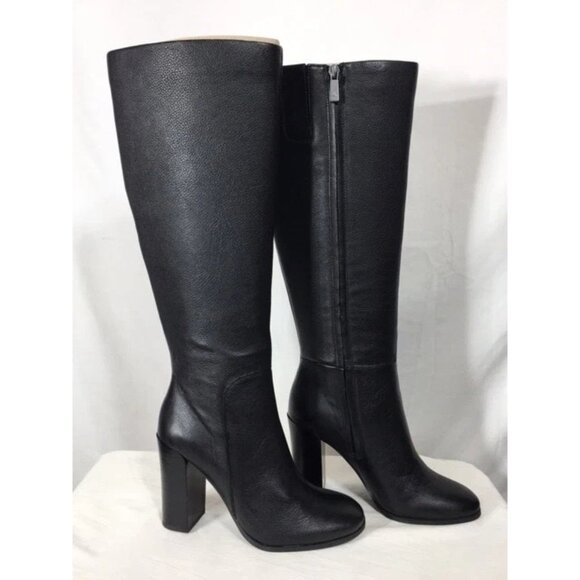 Kenneth Cole Womens Justin Block Heel Tall Knee High Boots Black Size 9M NIB - Picture 2 of 8